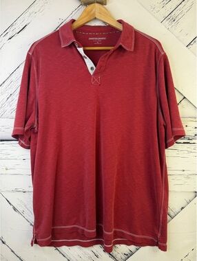 Johnston & Murphy Vintage Slub Polo Shirt Contrast Stitch Gorpcore Men XL